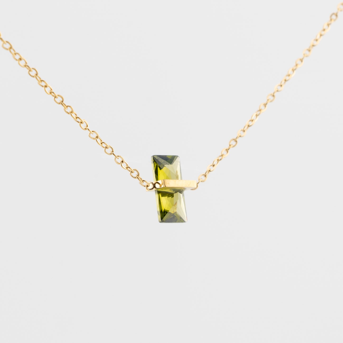 Faux Fortune Solitaire Pendant Necklace