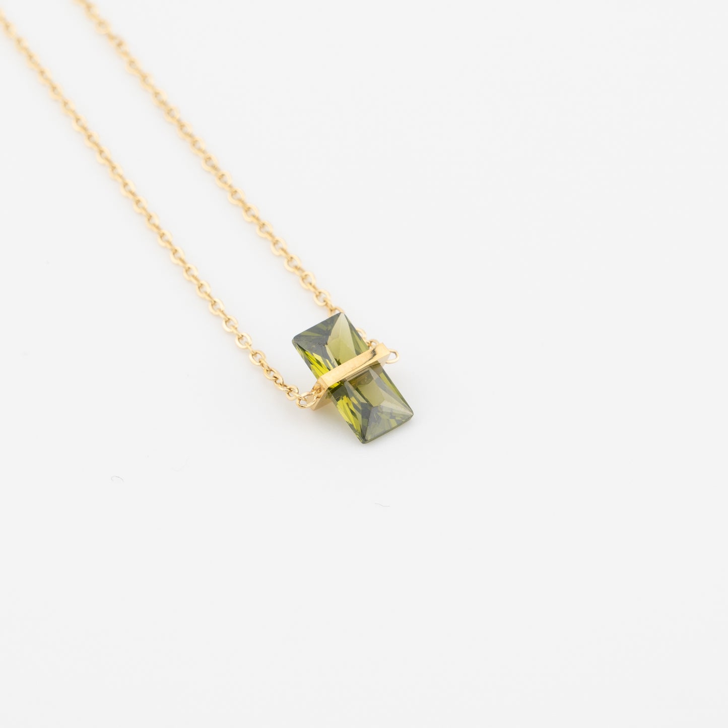 Faux Fortune Solitaire Pendant Necklace