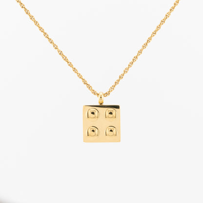 Brick Pendant Necklace