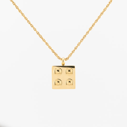 Brick Pendant Necklace