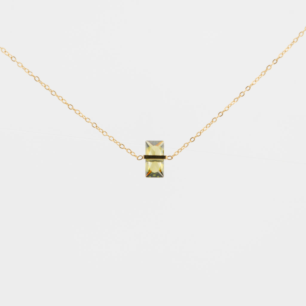 Faux Fortune Solitaire Pendant Necklace
