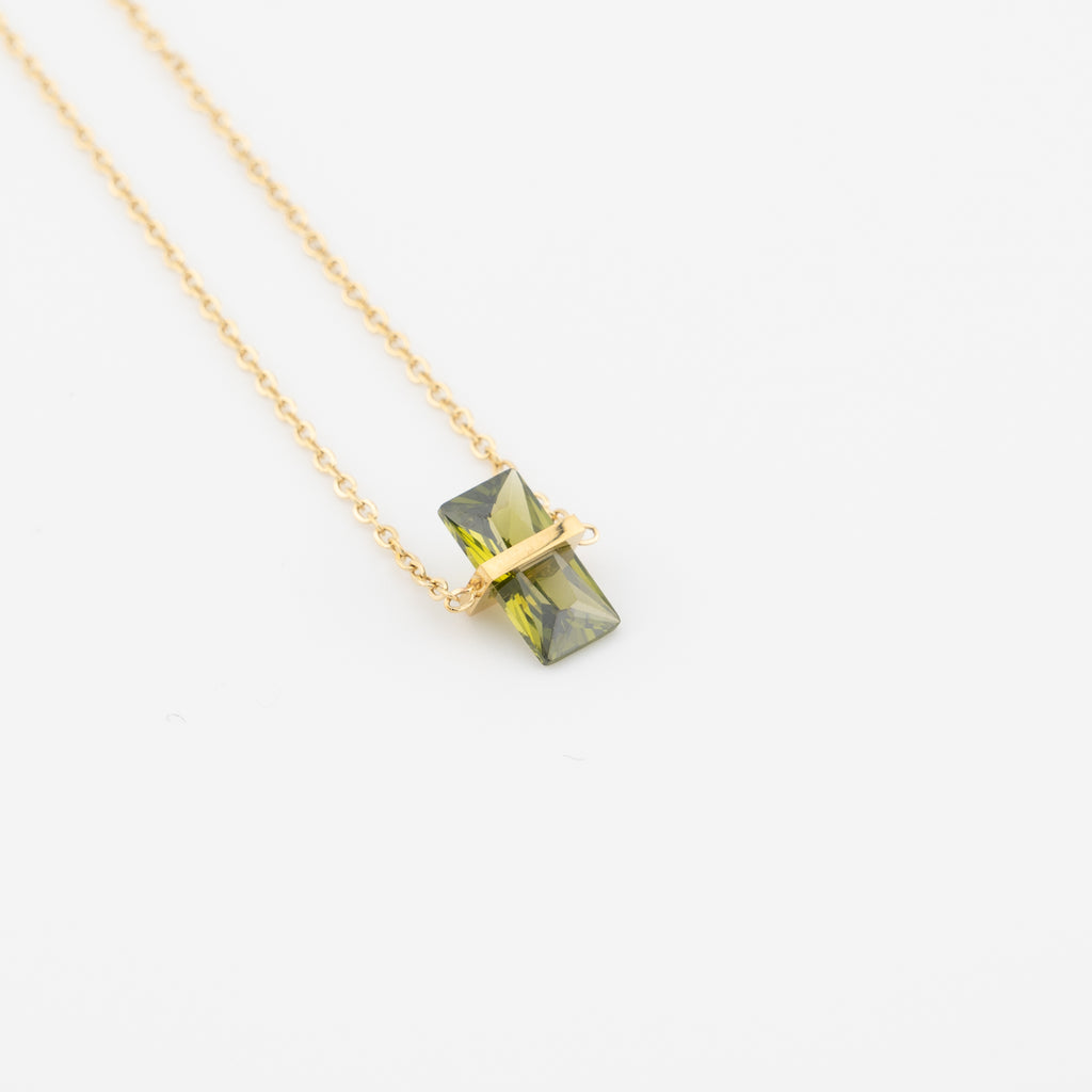 Faux Fortune Solitaire Pendant Necklace
