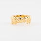 punk style gold teeth ring mamie pink