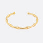 18k gold plated stainless steel bamboo cuff 
