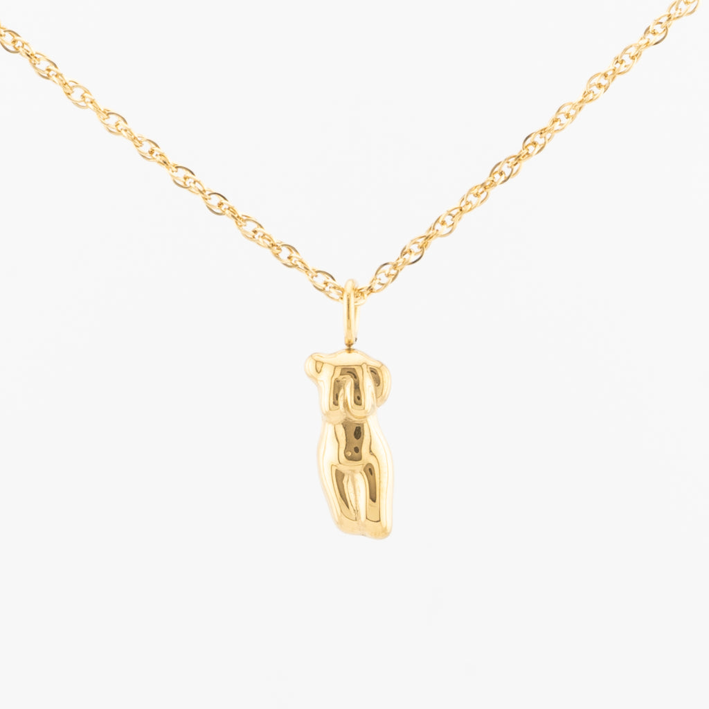 gold plated stainless steel venus pendant
