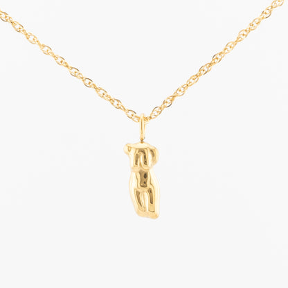 gold plated stainless steel venus pendant